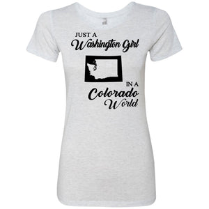 Just A Washington Girl In A Colorado World T-Shirt - T-shirt Teezalo