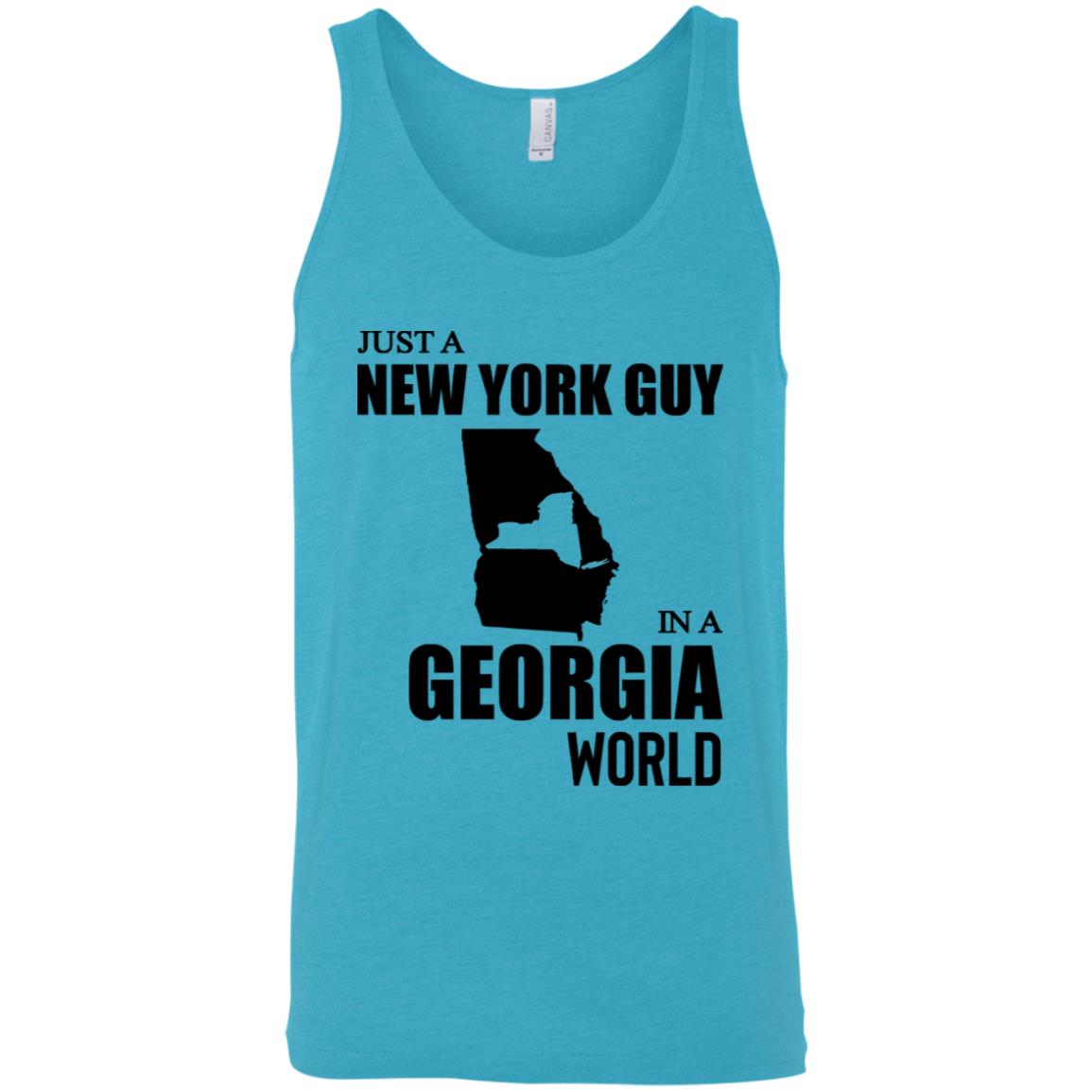 Just A New York Guy In A Georgia World T-Shirt - T-shirt Teezalo