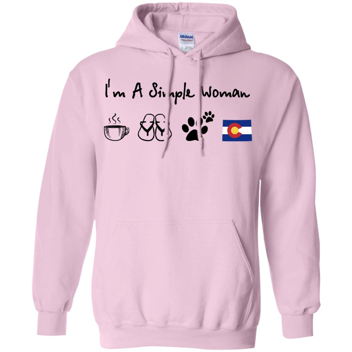 Colorado I'm A Simple Woman Coffee Hoodie - Hoodie Teezalo