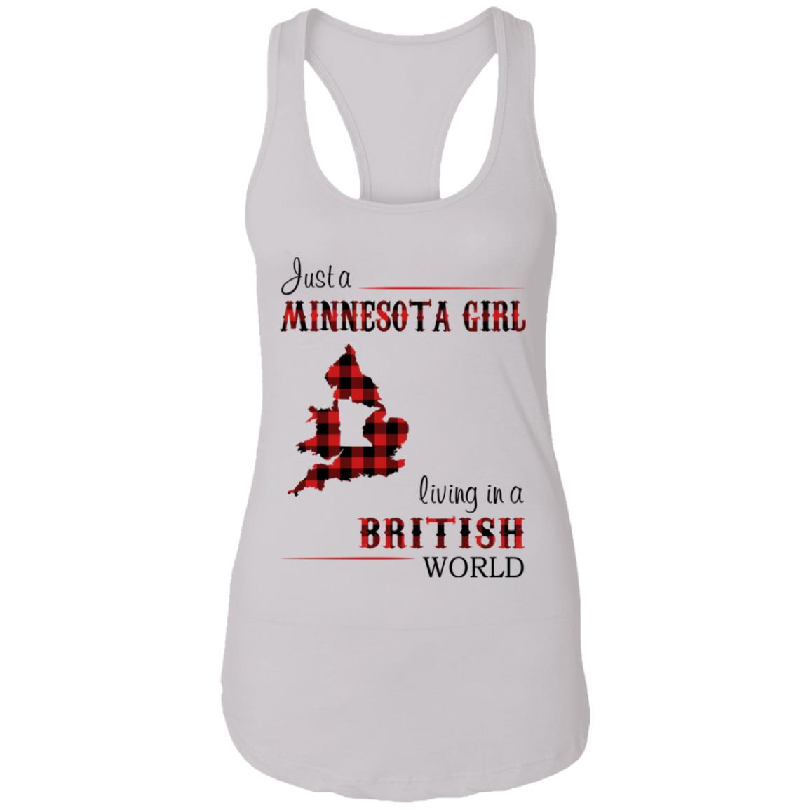 Just A Minnesota Girl Living In A British World T Shirt - T-shirt Teezalo