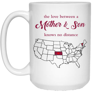 Kansas Vermont The Love Between Mother And Son Mug - Mug Teezalo