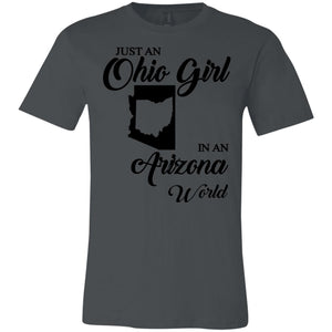 Just An Ohio Girl In An Arizona World T-Shirt - T-shirt Teezalo