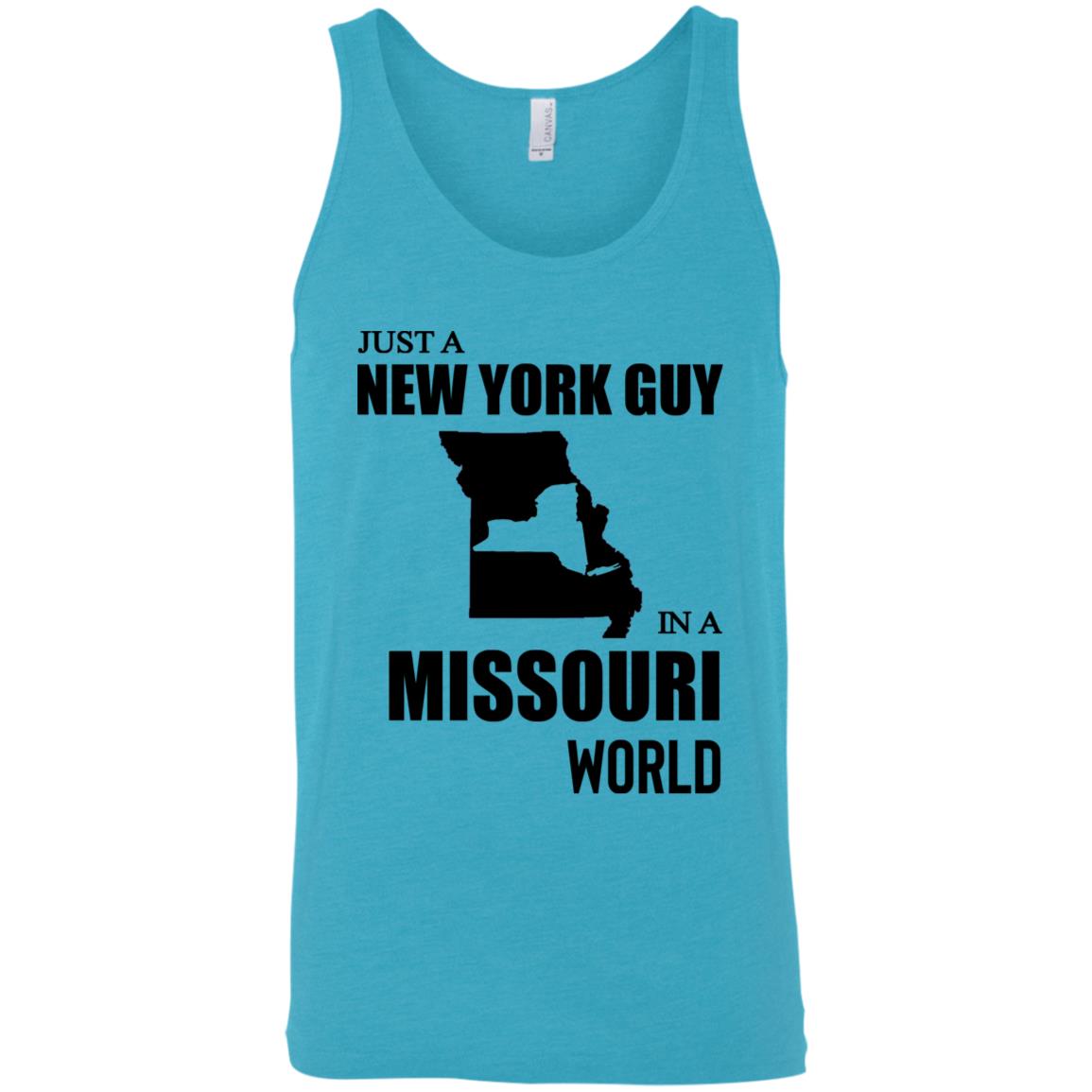 Just A New York Guy In A Missouri World T-Shirt - T-shirt Teezalo