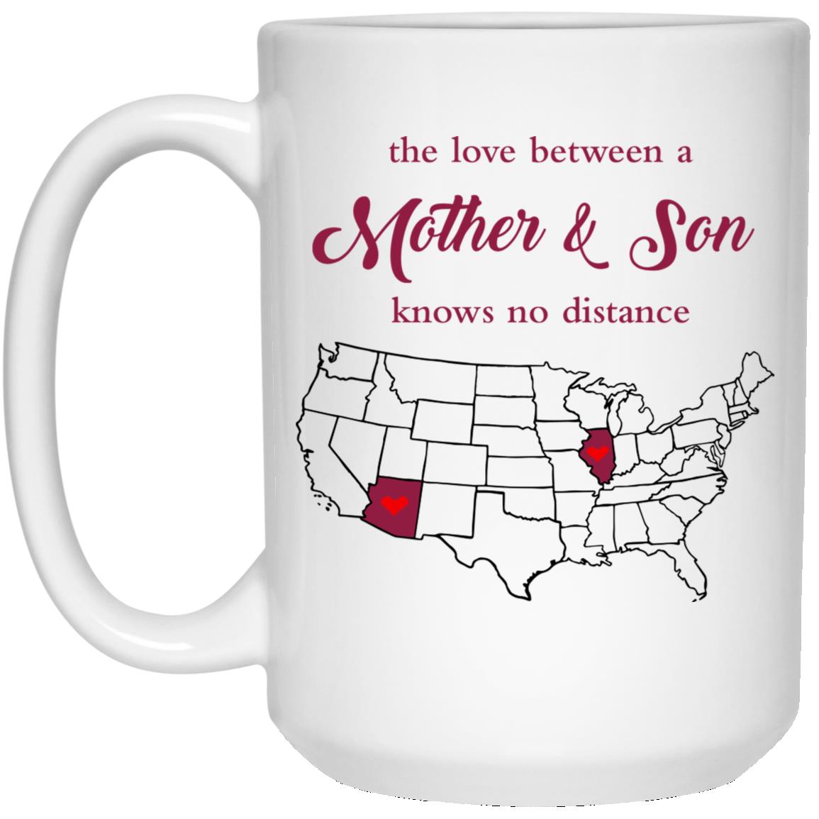 Arizona Illinois The Love Between Mother And Son Mug - Mug Teezalo