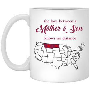 Montana North Dakota The Love Between Mother And Son Mug - Mug Teezalo