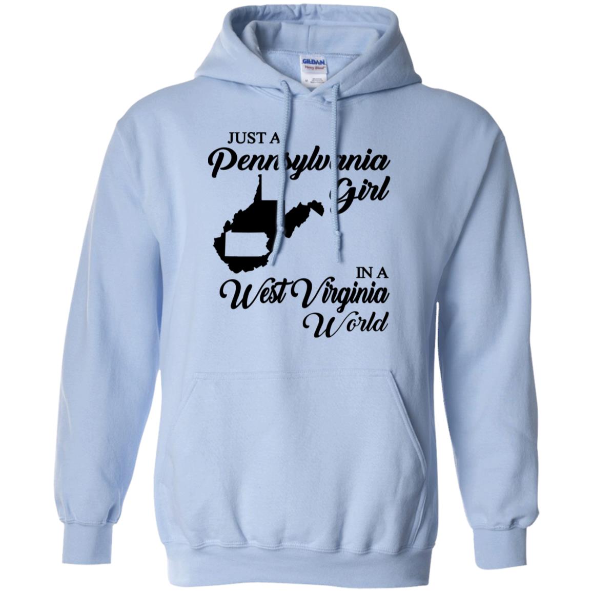 Just A Pennsylvania Girl In A West Virginia World T-Shirt - T-shirt Teezalo
