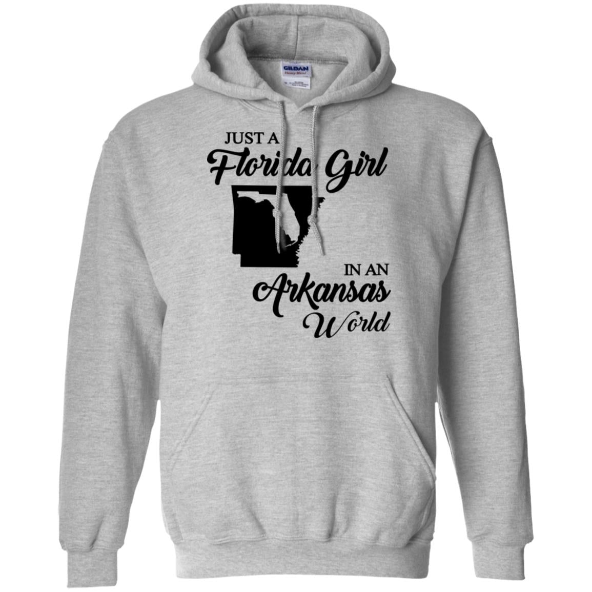 Just A Florida Girl In An Arkansas World T-Shirt - T-shirt Teezalo