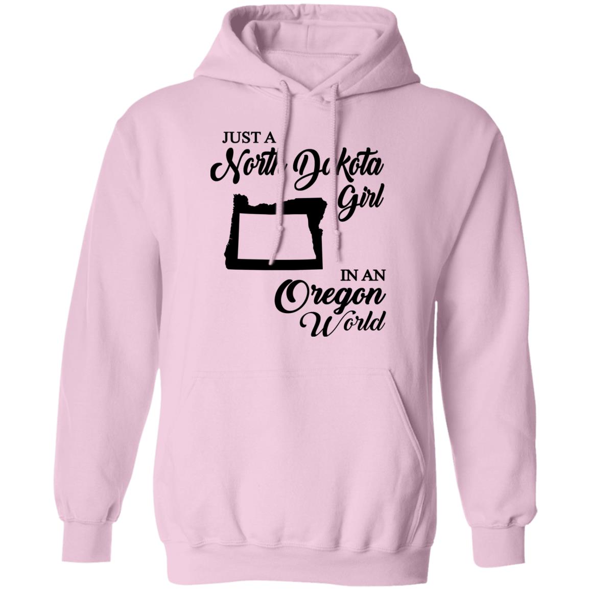 Just A North Dakota Girl In An Oregon World T Shirt - T-shirt Teezalo