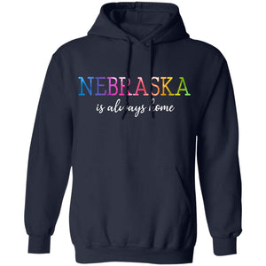 Nebraska Is Always Home T-Shirt - T-shirt Teezalo