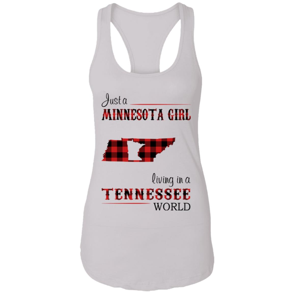 Just A Minnesota Girl Living In A Tennessee World T Shirt - T-shirt Teezalo