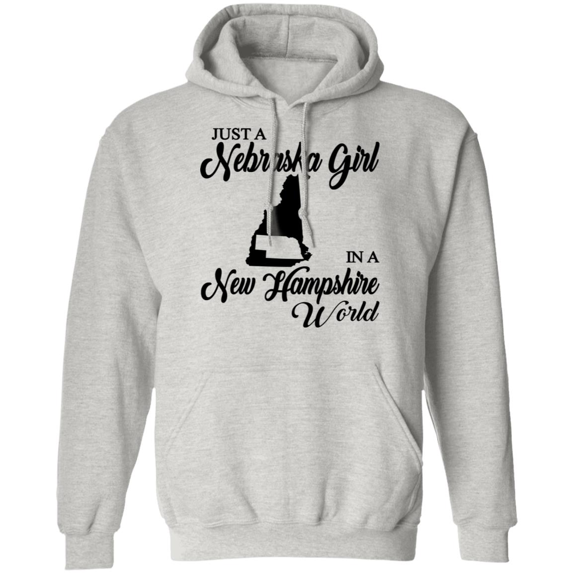 Just A Nebraska Girl In A New Hampshire World T-Shirt - T-shirt Teezalo