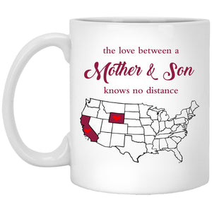 Wyoming California The Love Between Mother And Son Mug - Mug Teezalo