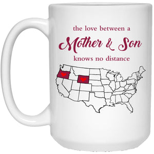 Wyoming Oregon The Love Between Mother And Son Mug - Mug Teezalo