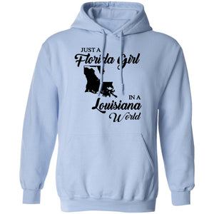 Just A Florida Girl In A Louisiana World T-Shirt - T-Shirt Teezalo