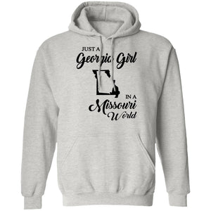 Just A Georgia Girl In A Missouri World T-Shirt - T-Shirt Teezalo