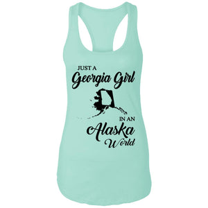 Just A Georgia Girl In An Alaska World T-Shirt - T-Shirt Teezalo