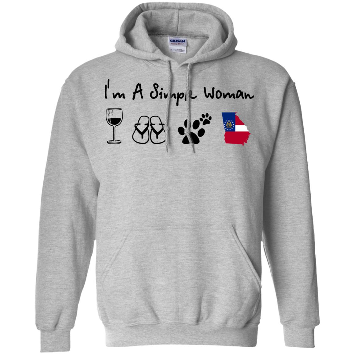 I Am A Simple Georgia Girl Hoodie - Hoodie Teezalo