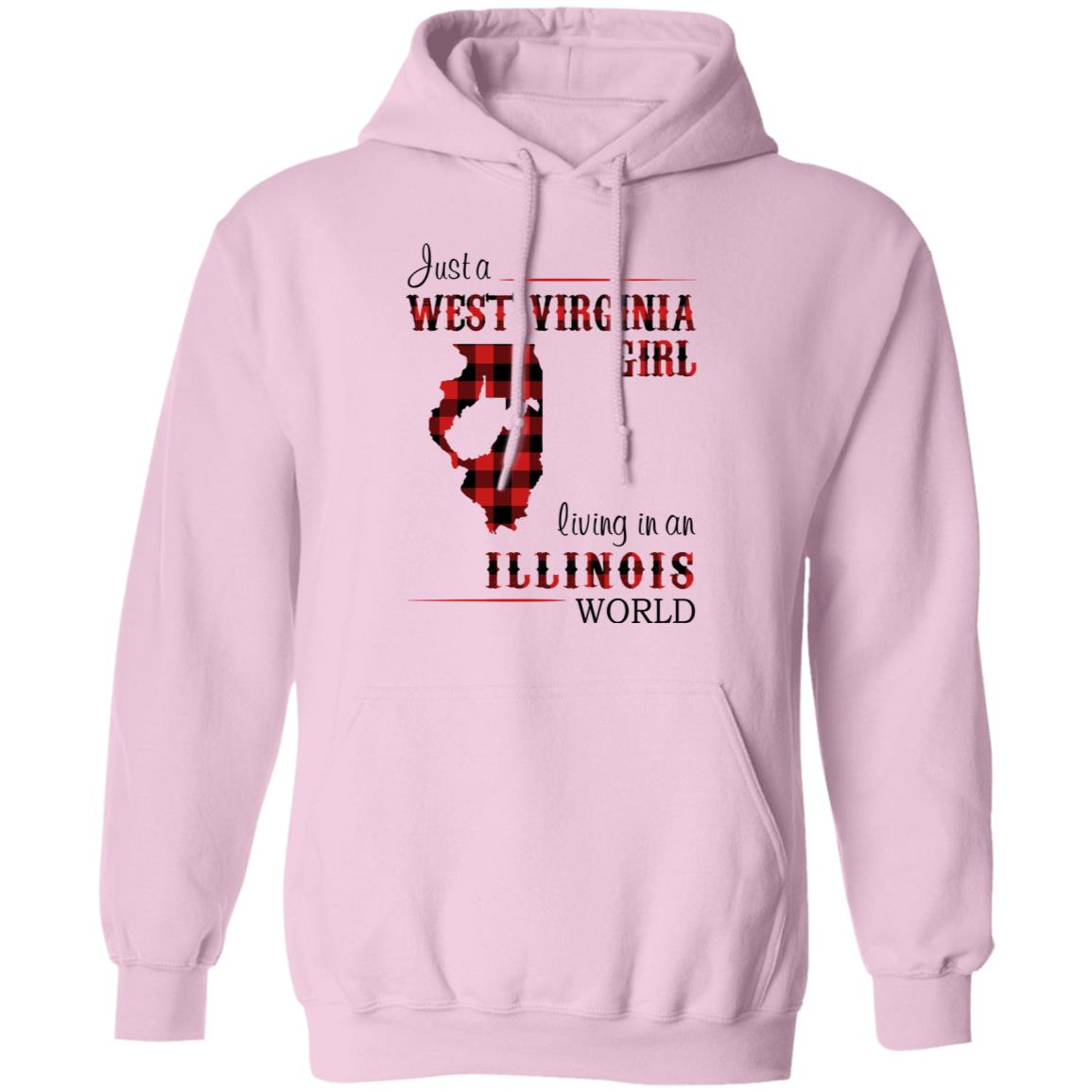 Just A West Virginia Girl Living An Illinois World T Shirt - T-shirt Teezalo