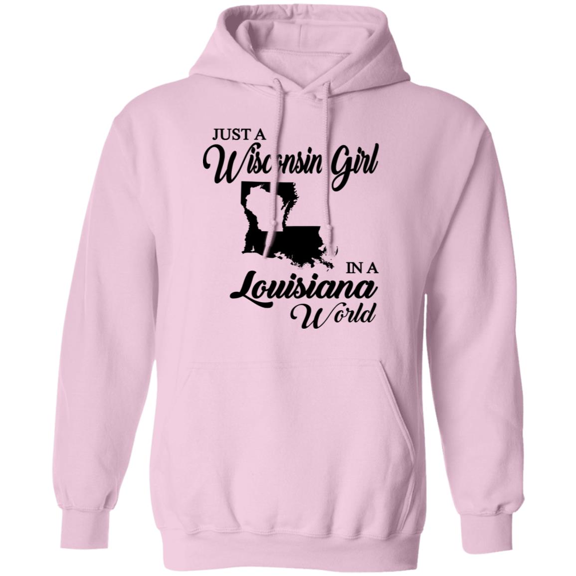 Just A Wisconsin Girl In A Louisiana World T-shirt - T-shirt Teezalo