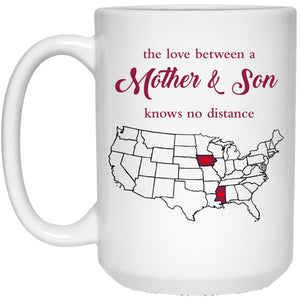 Iowa Mississippi The Love Between Mother And Son Mug - Mug Teezalo