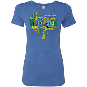Washington City Heart T-Shirt - T-shirt Teezalo