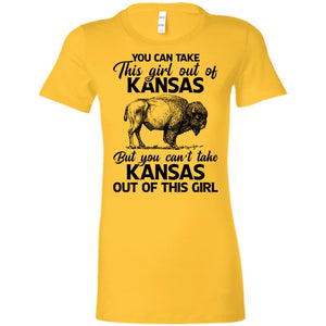 You Can't Take Kansas Out Of This Girl T Shirt - T-shirt Teezalo