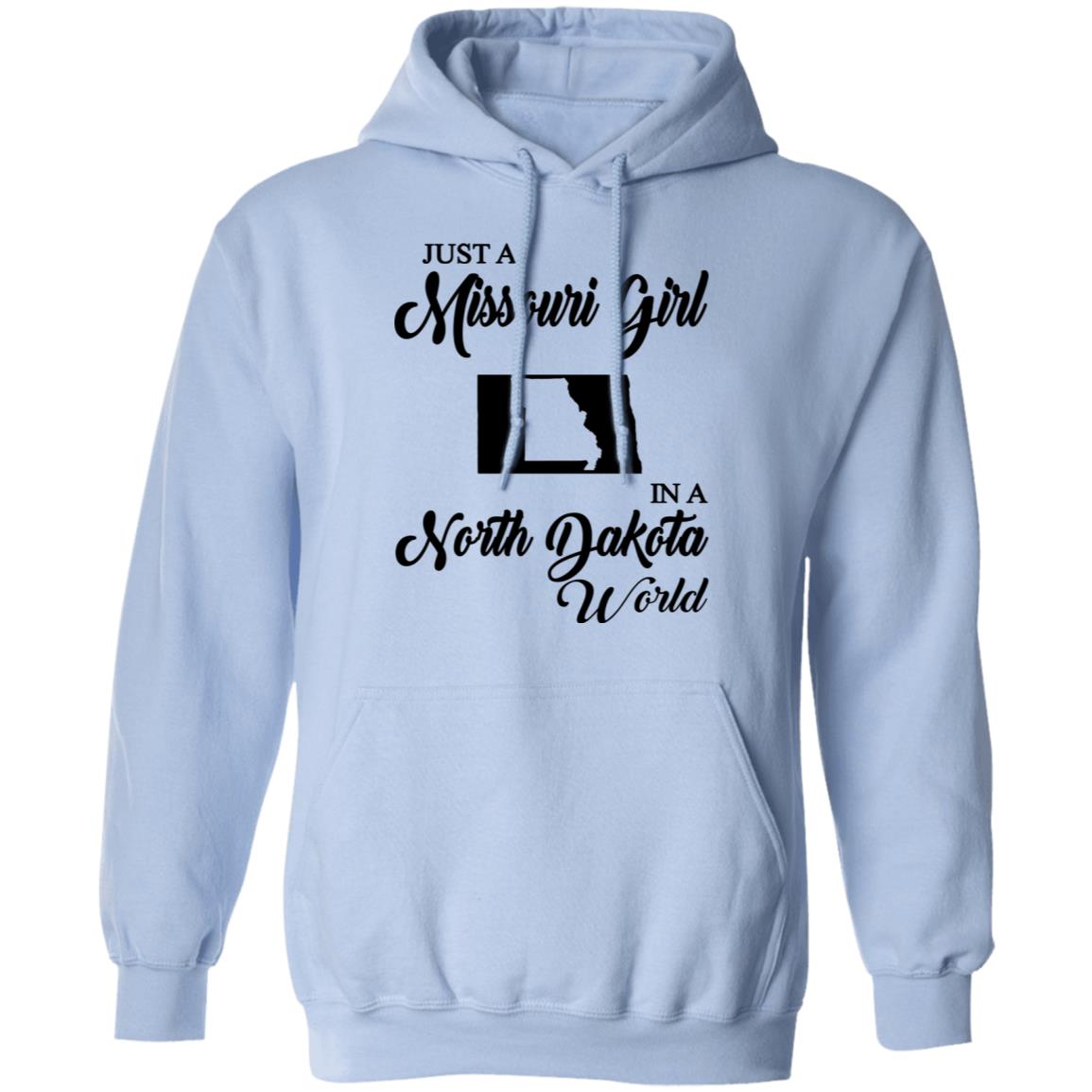 Just A Missouri Girl In A North Dakota World T-Shirt - T-shirt Teezalo