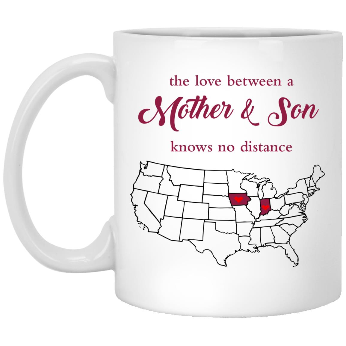 Iowa Indiana The Love Between Mother And Son Mug - Mug Teezalo
