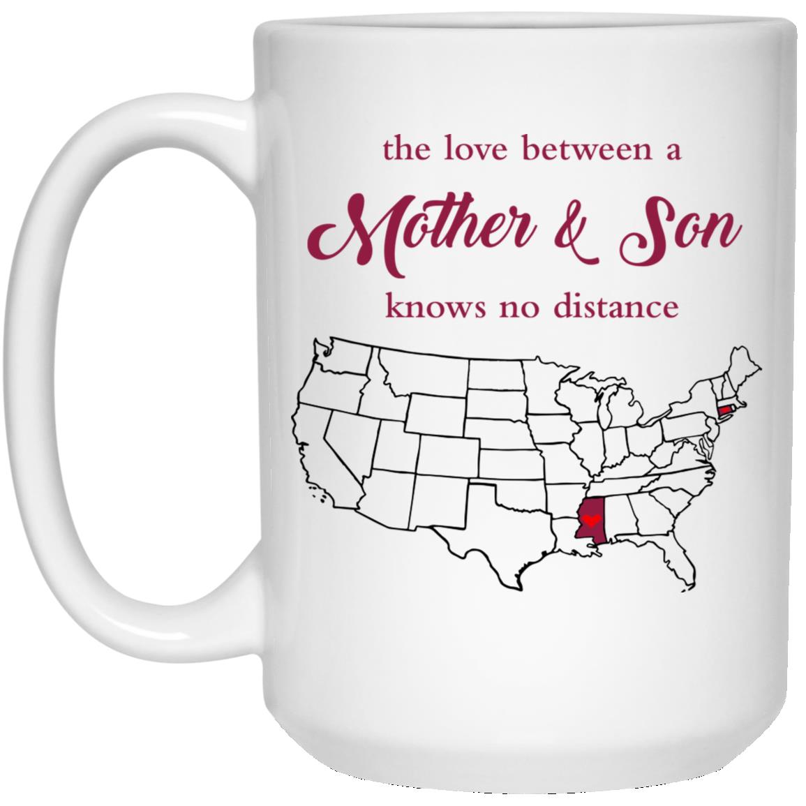 Mississippi Connecticut The Love Between Mother And Son Mug - Mug Teezalo