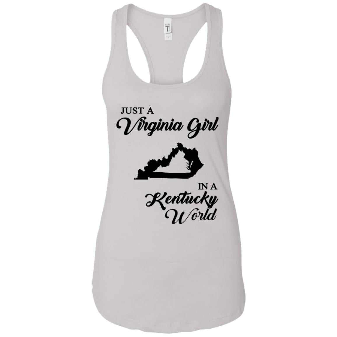 Just A Virginia Girl In A Kentucky World T-shirt - T-shirt Teezalo