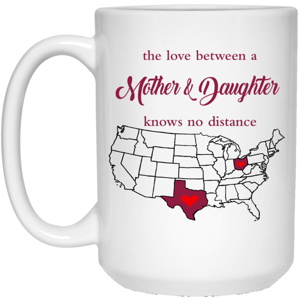 Ohio Texas The Love Mother And Daughter Mug - Mug Teezalo
