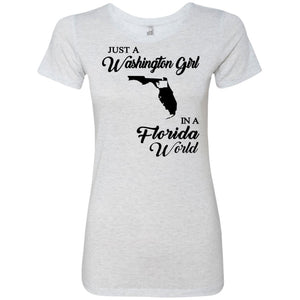 Just A Washington Girl In A Florida World T-Shirt - T-shirt Teezalo
