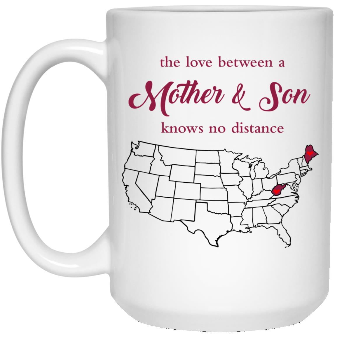West Virginia Maine The Love Between Mother And Son Mug - Mug Teezalo
