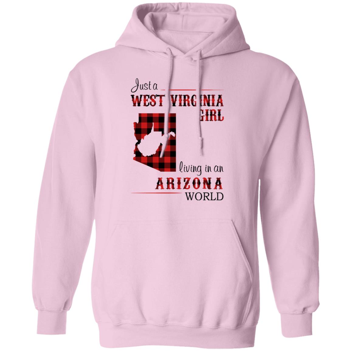 Just A West Virginia Girl Living An Arizona World T Shirt - T-shirt Teezalo