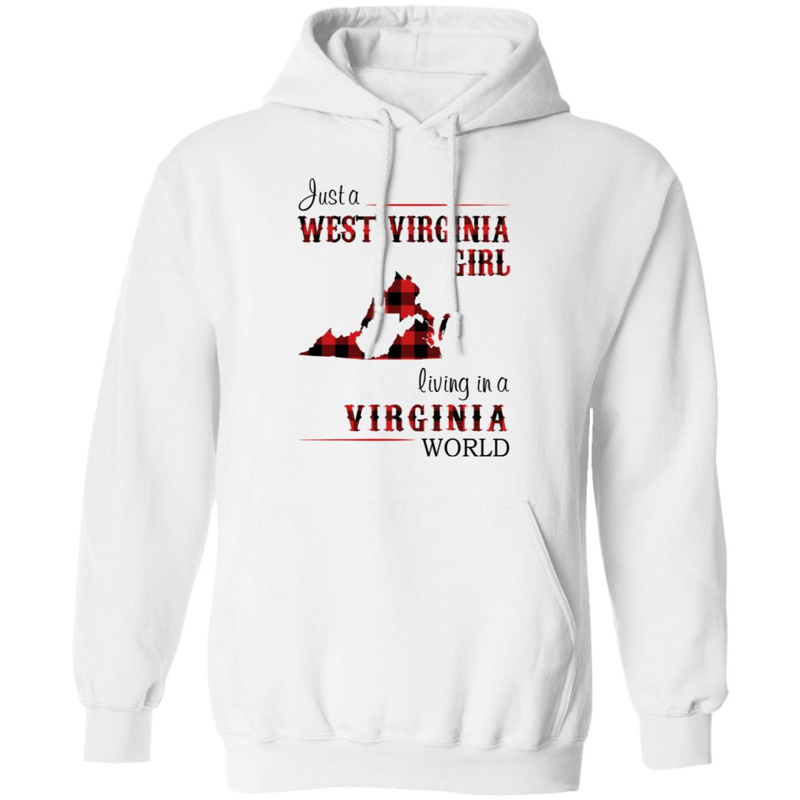 Just A West Virginia Girl Living In A Virginia World T Shirt - T-shirt Teezalo