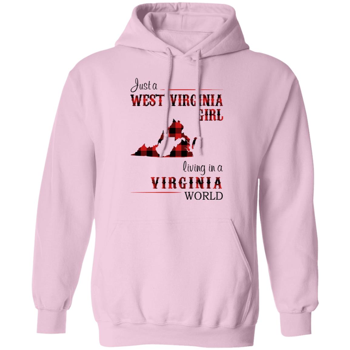 Just A West Virginia Girl Living In A Virginia World T Shirt - T-shirt Teezalo