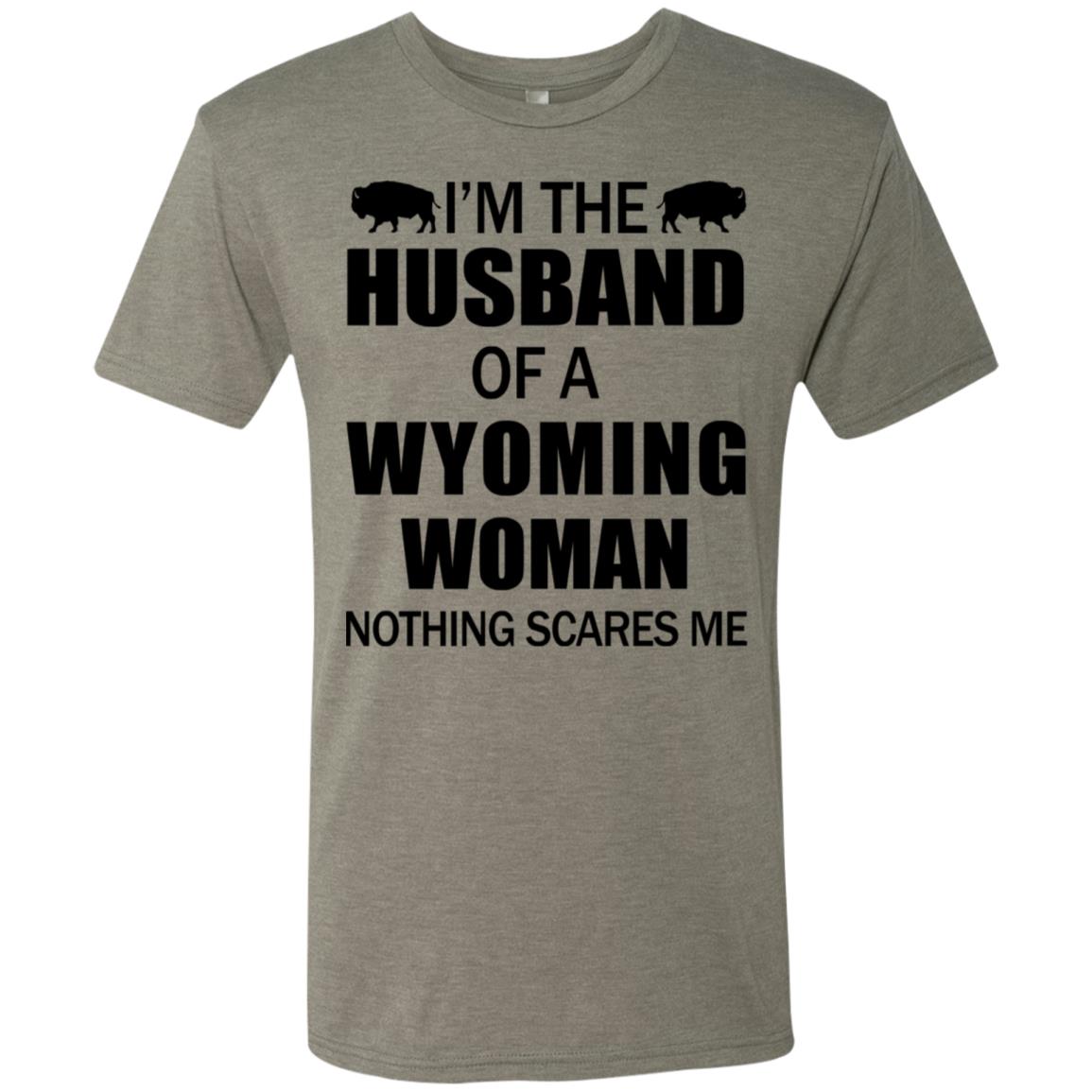 I'm The Husband Of A Wyoming Woman T-Shirt - T-shirt Teezalo