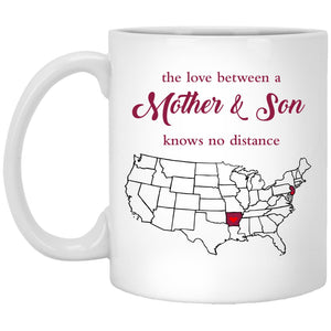 Arkansas New Jersey The Love Between Mother And Son Mug - Mug Teezalo