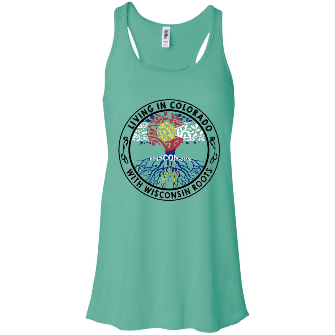 Living In Colorado With Wisconsin Roots T-shirt - T-shirt Teezalo