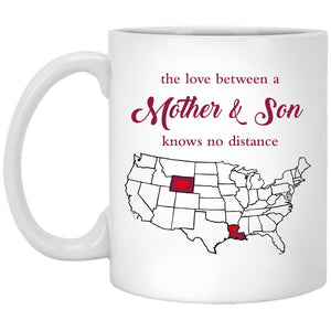 Wyoming Louisiana The Love Between Mother And Son Mug - Mug Teezalo