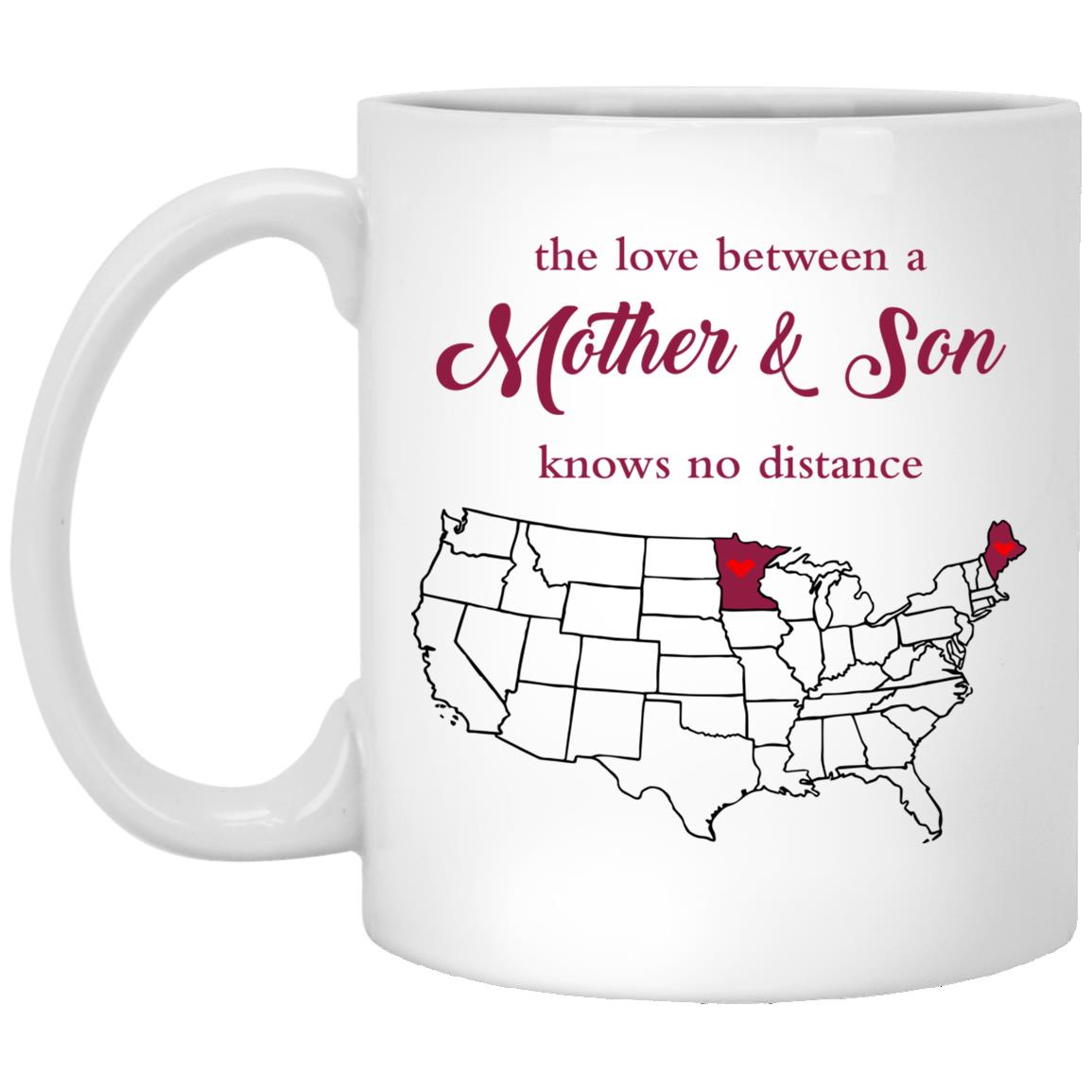 Maine Minnesota The Love Between Mother And Son Mug - Mug Teezalo