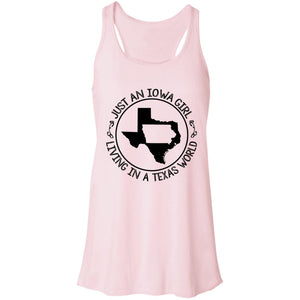 Iowa Girl Living In A Texas World T- Shirt - T-shirt Teezalo