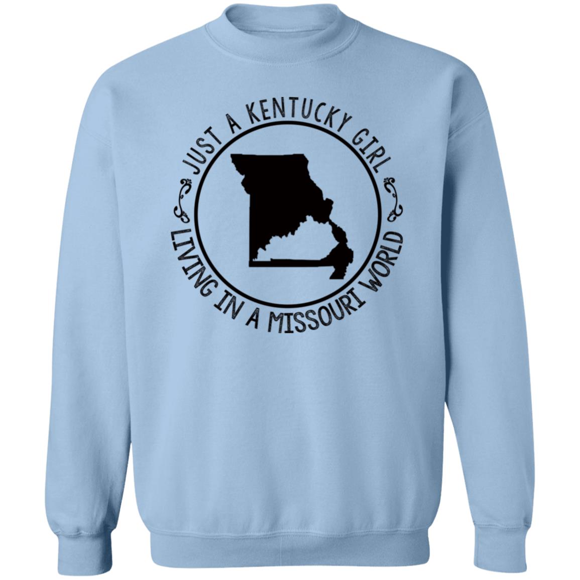 Kentucky Girl Living In Missouri World T-Shirt - T-shirt Teezalo