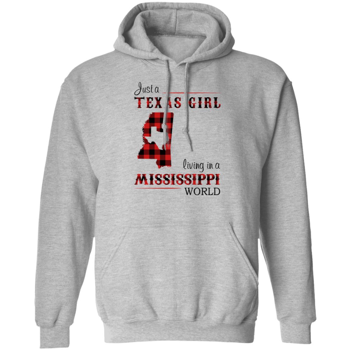 Just A Texas Girl Living In A Mississippi World T- Shirt - T-shirt Teezalo