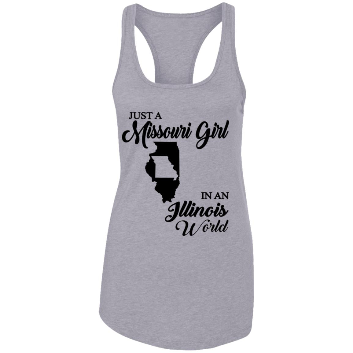 Just A Missouri Girl In An Illinois World T-Shirt - T-shirt Teezalo