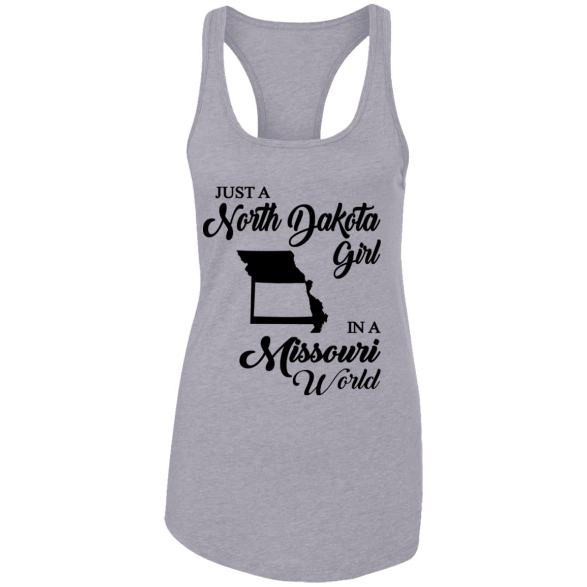 Just A North Dakota Girl In A Missouri World T Shirt - T-shirt Teezalo