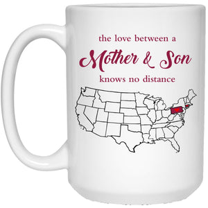 Connecticut Pennsylvania The Love Between Mother And Son Mug - Mug Teezalo
