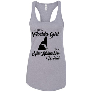 Just A Florida Girl In A New Hampshire World T-Shirt - T-shirt Teezalo