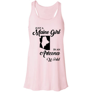 Just A Maine Girl In An Arizona World T-Shirt - T-shirt Teezalo
