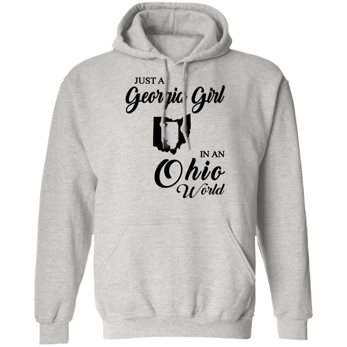 Just A Georgia Girl In An Ohio World T-Shirt - T-Shirt Teezalo